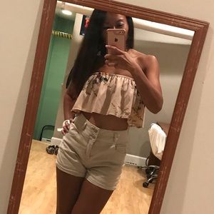 SOLD - Ruched Crop Tube Top